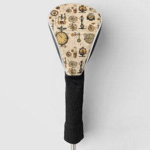 Grunge Rustikale Steampunkuhr (13) Golf Headcover