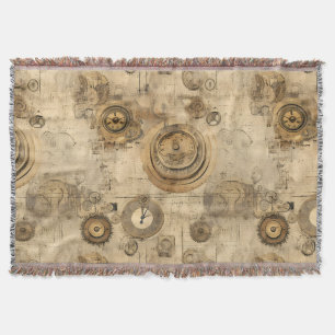 Grunge Rustikale Steampunkuhr (2) Decke