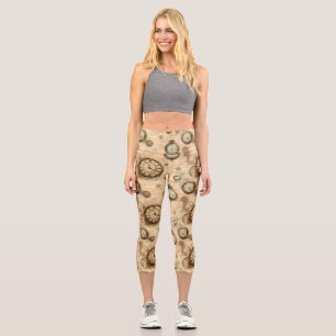 Grunge Rustikale Steampunkuhr (6) Capri Leggings