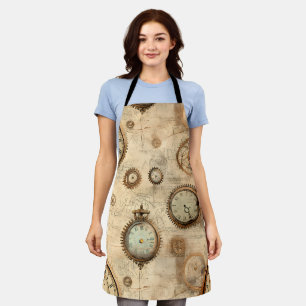 Grunge Rustikale Steampunkuhr (6) Schürze