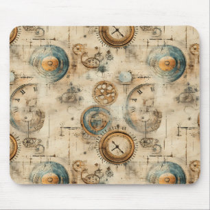 Grunge Rustikale Steampunkuhr (7) Mousepad