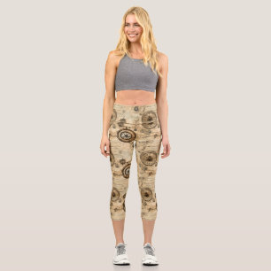 Grunge Rustikale Steampunkuhr (9) Capri Leggings