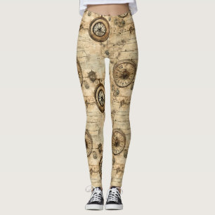 Grunge Rustikale Steampunkuhr (9) Leggings