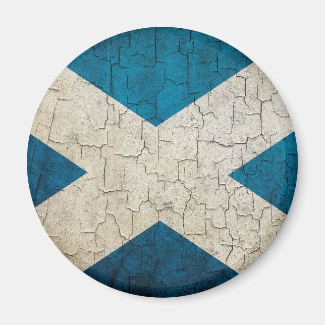 Grunge Schottland-Flagge Magnet (Vorne)