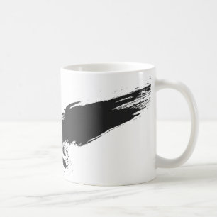 grunge, schwarz, vogel, hawk, raven, crow, illustr kaffeetasse