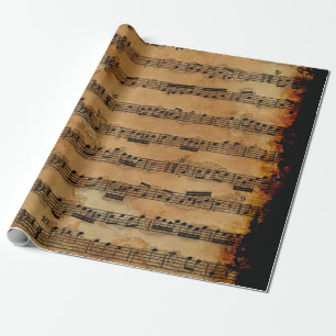 Grunge Sheet Music-Liebhaber Geschenkpapier