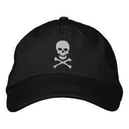 Grunge Skull und Crossbones bestickte Cap Kappe