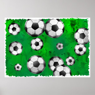 Grunge Soccer Poster