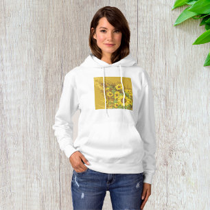 Grunge-Sonnenblumen-Kunst Bold Rustikal Gelbe Blum Hoodie