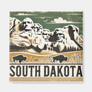 Grunge South Dakota Magnet