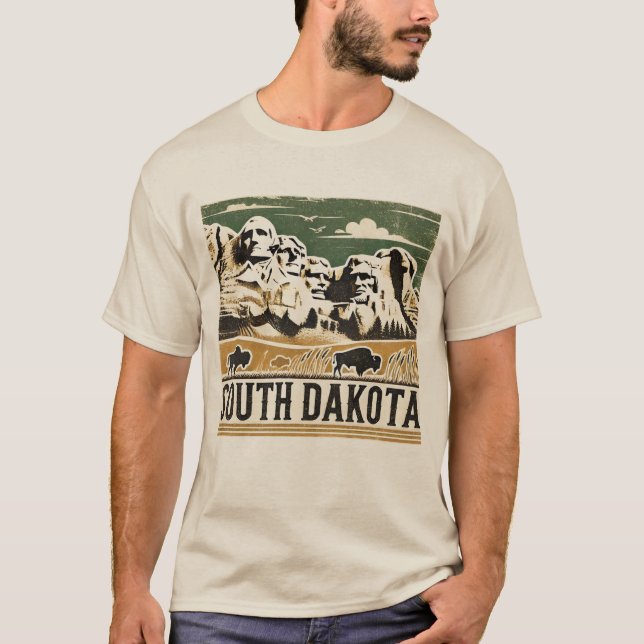 Grunge South Dakota T-Shirt (Vorderseite)