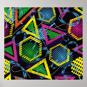 Grunge Sportmuster, Kinderdesign. Poster