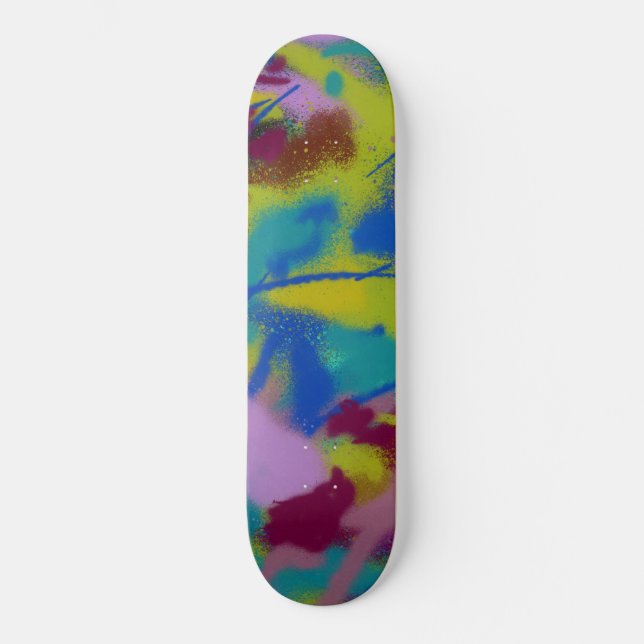 Grunge Spray Paint Pattern Skateboard (Vorderseite)