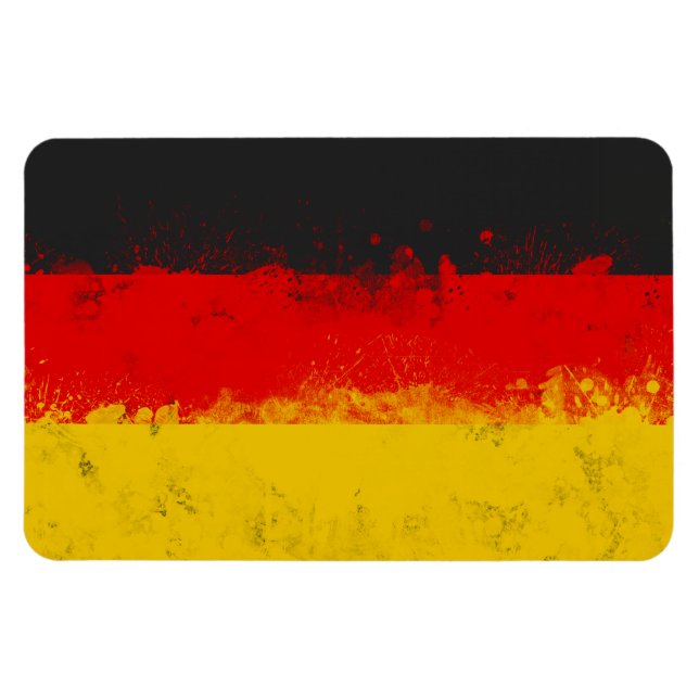Grunge-Spritzer - Anstrichfarbene Flagge Magnet (Horizontal)