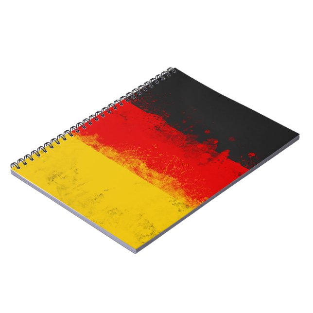 Grunge-Spritzer - Anstrichfarbene Flagge Notizblock (Linke Seite)