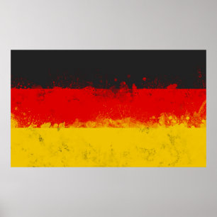 Grunge-Spritzer - Anstrichfarbene Flagge Poster