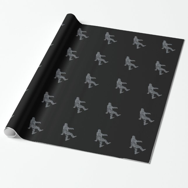 Grunge Squatchin Bigfoot Style Geschenkpapier (Ungerollt)