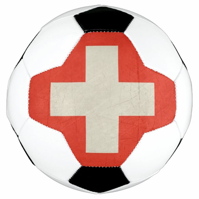 Grunge Staatsflagge der Schweiz Fußball (Vorderseite)