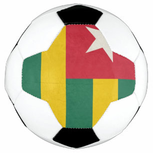 Grunge Staatsflagge des Landes Togo Fußball