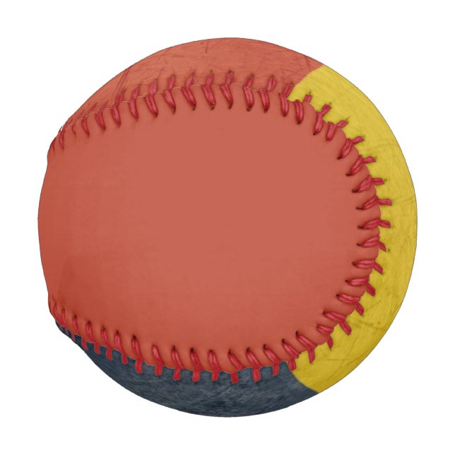 Grunge Staatsflagge Rumäniens Baseball (Rückseite Links)