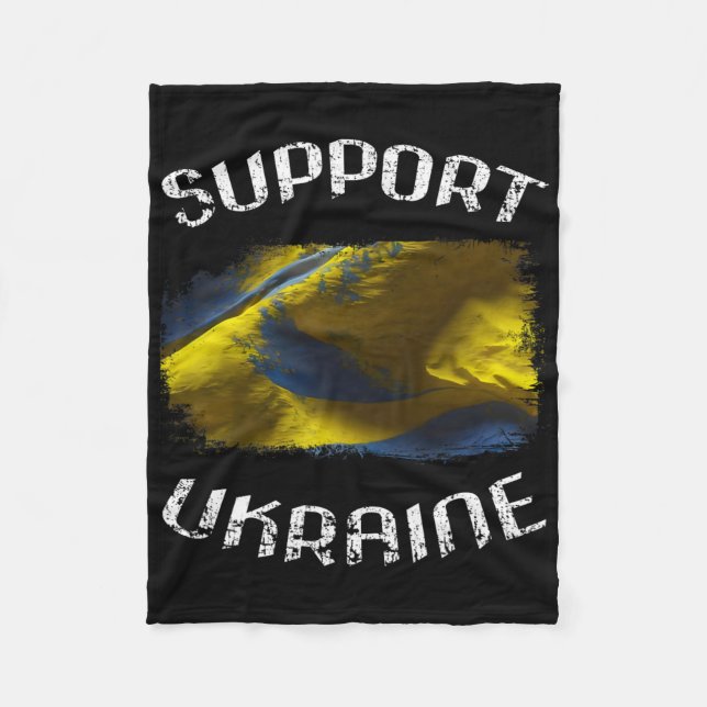 Grunge Stand With Ukraine Statement Piece For Supp Fleecedecke (Vorderseite)
