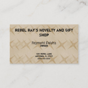 Grunge Star Business Card, Light Brown Visitenkarte