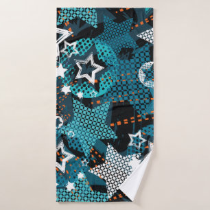Grunge star motif, design pour enfants ludique.
