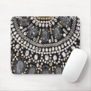grunge steampunk art Deko schwarz silber bohemian Mousepad
