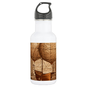Grunge Steampunk viktorianisches Luftschiff Trinkflasche