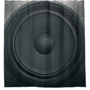 Grunge-Stil, Audio-Lautsprecher-Hintergrund Duschvorhang