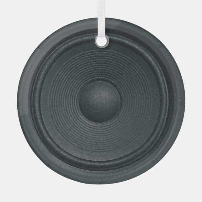 Grunge-Stil, Audio-Lautsprecher-Hintergrund Ornament Aus Glas (Vorderseite)