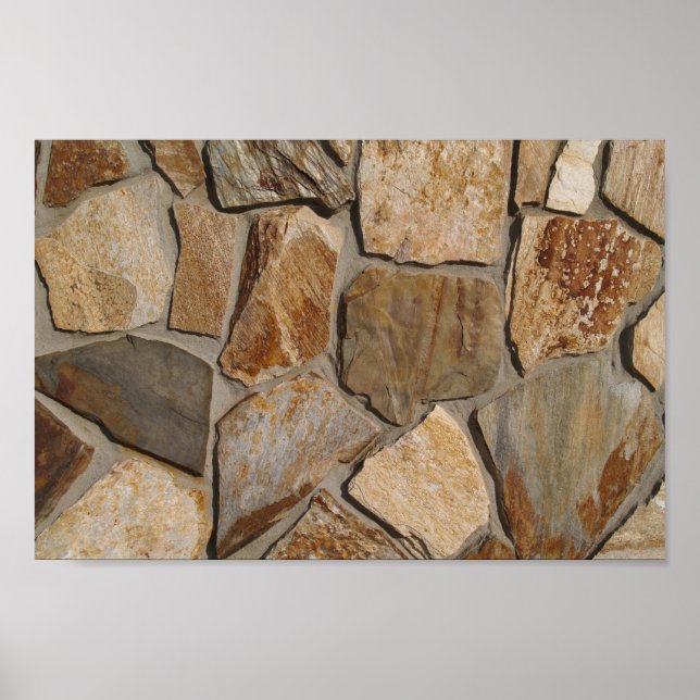 Grunge Stone Wall Leinwand oder Poster (Vorne)