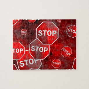Grunge Stopp-Schild
