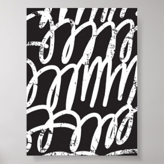 Grunge Street Graffiti Scribble - Urban Abstrakt W Poster