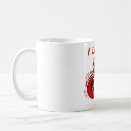 Grunge Style I Love My Girlfriend Heart Design Kaffeetasse