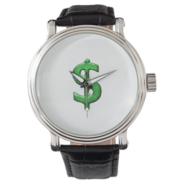 Grunge Style Money Sign Symbol Illustration Armbanduhr (Vorderseite)