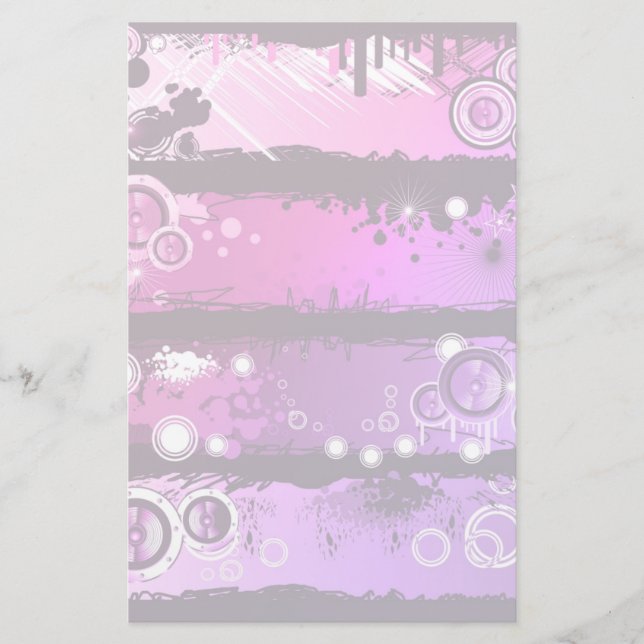 Grunge Style Music Banner 3 Briefpapier (Vorderseite)