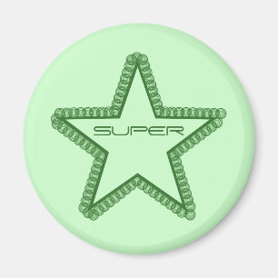 Grunge Superstar Magnet, Forest Green Magnet