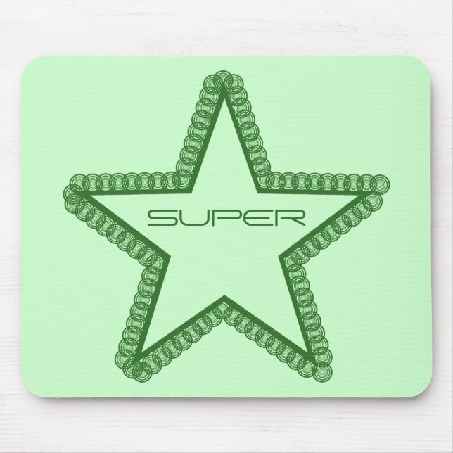 Grunge Superstar Mousepad, Forest Green Mousepad (Vorne)