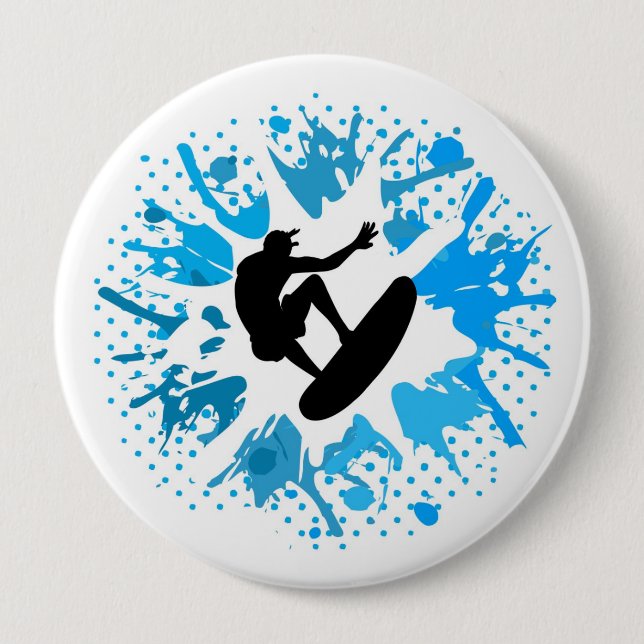 Grunge Surfer Button (Vorderseite)
