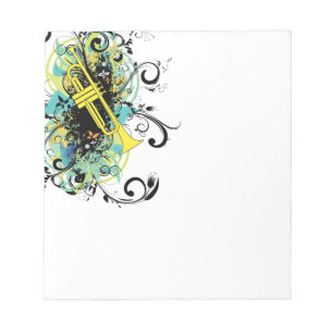 Grunge Swirl Trumpet Notizblock