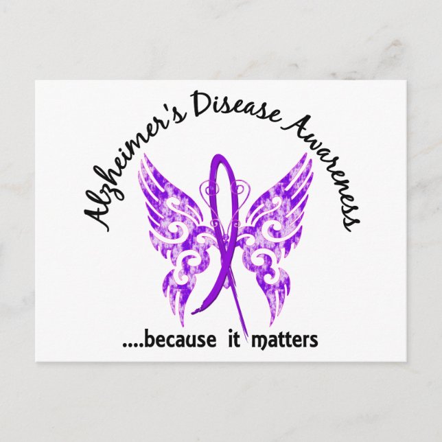 Grunge Tattoo Butterfly 6.1 Alzheimer-Krankheit Postkarte (Vorderseite)