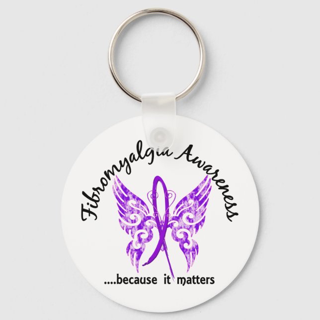 Grunge Tattoo Butterfly 6.1 Fibromyalgie Schlüsselanhänger (Vorderseite)