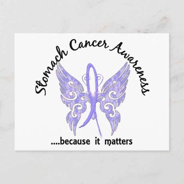 Grunge Tattoo Butterfly 6.1 Magenkrebs Postkarte (Vorderseite)