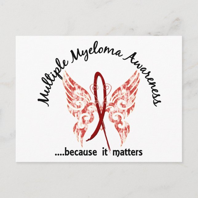 Grunge Tattoo Butterfly 6.1 Multiples Myelom Postkarte (Vorderseite)