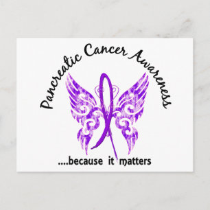 Grunge Tattoo Butterfly 6.1 Pankreaskrebs Postkarte