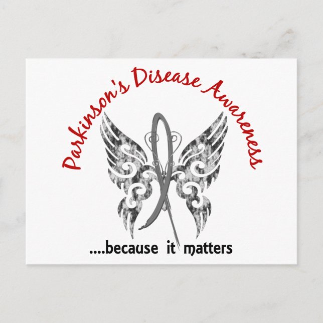 Grunge Tattoo Butterfly 6.1 Parkinson-Krankheit Postkarte (Vorderseite)