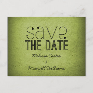 Grunge tendance Enregistrer la date Carte postale,
