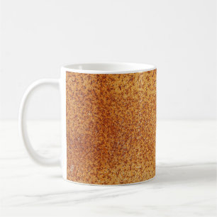 Grunge-Textur des sehr alten rostigen Blechbodens Kaffeetasse