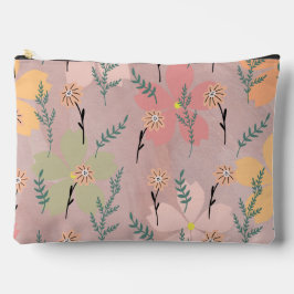 Grunge Textur Niedlich florale Muster Rosa Zubehörtasche